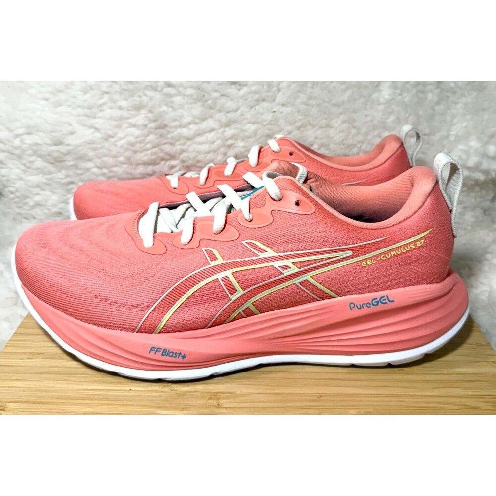 ASICS Gel-Cumulus 27 Women’s Running Shoes Size 10 Guava Lime Green NEW - Picture 7 of 8